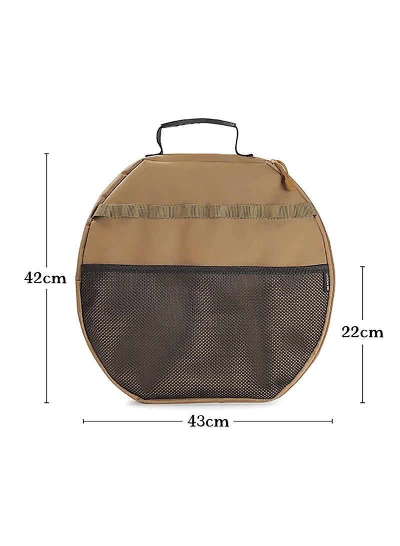 KASTWAVE Grill Pan Storage Bag,Cast Iron Grill Pan Skillet Tray Organizers with Handles Durable Skillet Pan Storage Bag Multifunctional Camping Skillet Bag for Outdoor Camping Picnic Cookware Storage Bag - Image 2