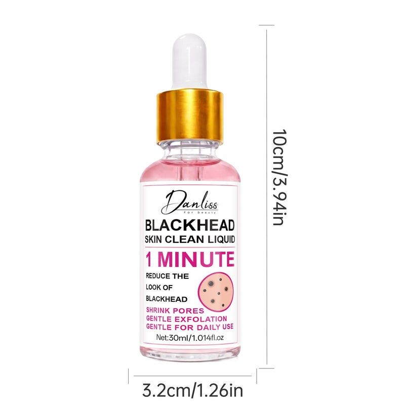 Danliss 1-Minute Blackhead Cleansing Serum 30ml (Pink Dropper) - Gently exfoliates and dissolves blackheads - Image 5