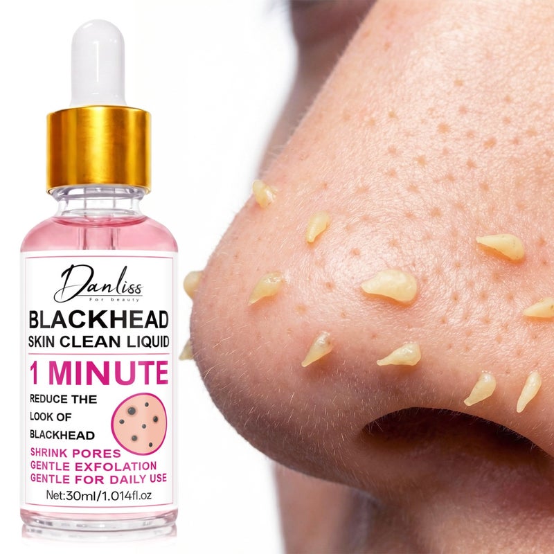 Danliss 1-Minute Blackhead Cleansing Serum 30ml (Pink Dropper) - Gently exfoliates and dissolves blackheads - Image 4