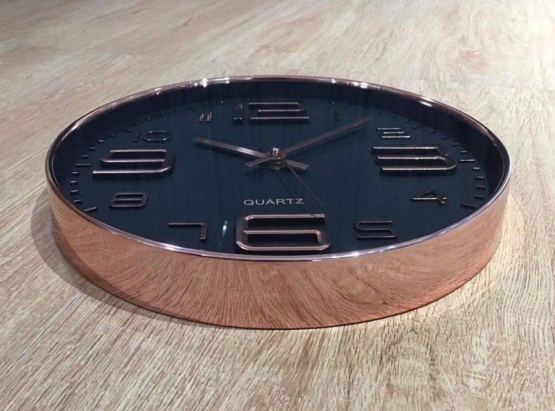 STAR WORK Simple Round Silent Wall Clock for Home 34 cm, 1 to 12 Number - Image 5