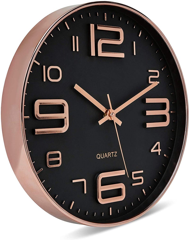 STAR WORK Simple Round Silent Wall Clock for Home 34 cm, 1 to 12 Number - Image 2