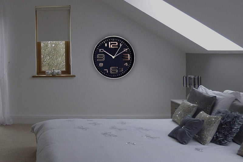 STAR WORK Simple Round Silent Wall Clock for Home 34 cm, 1 to 12 Number - Image 4