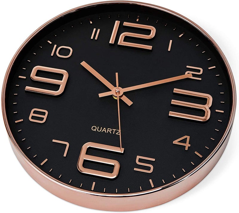 STAR WORK Simple Round Silent Wall Clock for Home 34 cm, 1 to 12 Number - Image 3
