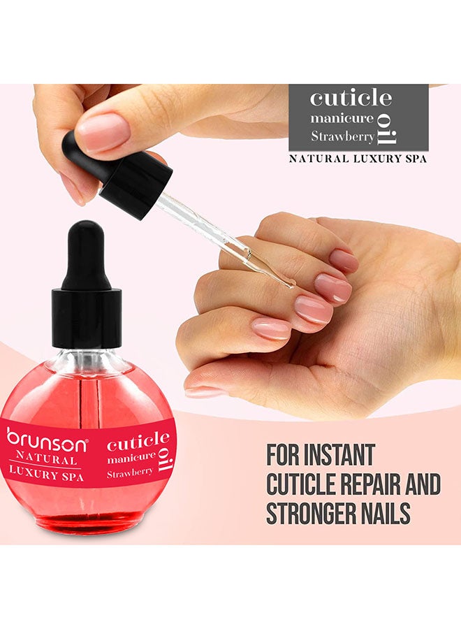 brunson Cuticle Oil 75ml Hydrating Oil For Cuticle Repair Remedy Damaged Skin And Thin Nails Paraben And Cruelty Free Formula Natural  Nail Care Oil Strawberry BSCCO - Image 5