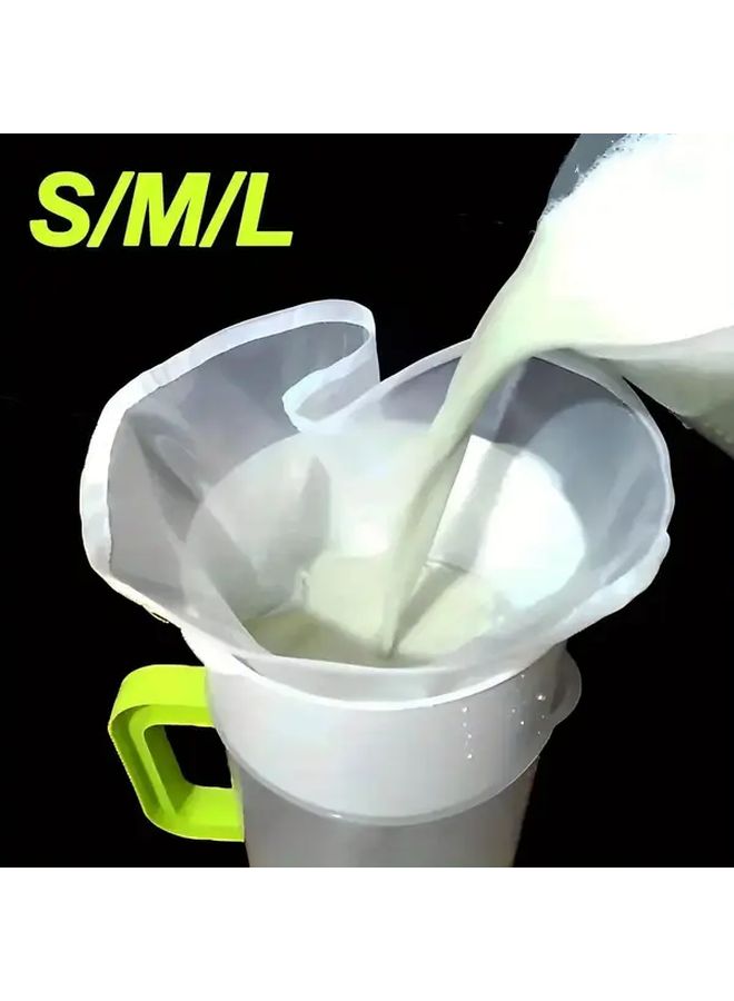 1pc Reusable Fine Mesh Nylon Filter Net Bag With Central Tube For Milk Coffee And Soybean Heavy Duty Durable Liquid Filter For Large Or Small Scale Compatible With Pitchers Blenders And Coffee Makers Easy Clean Hygienic Design Space Saving Cost Effective Solution S Size Multiple Color Options - Image 1