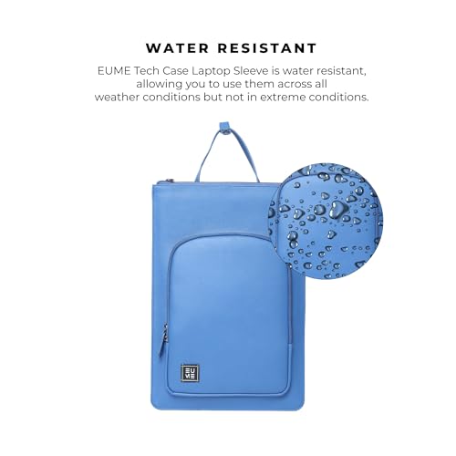 EUME Tech Pro Case Laptop Sleeve 15.6 Inch | Laptop Cover, MacBook Sleeve, MacBook Cover | with Padded Compartment | Vegan Leather Fabric | Fits Up to 15.6" Laptop & MacBook I Royal Blue - Image 5