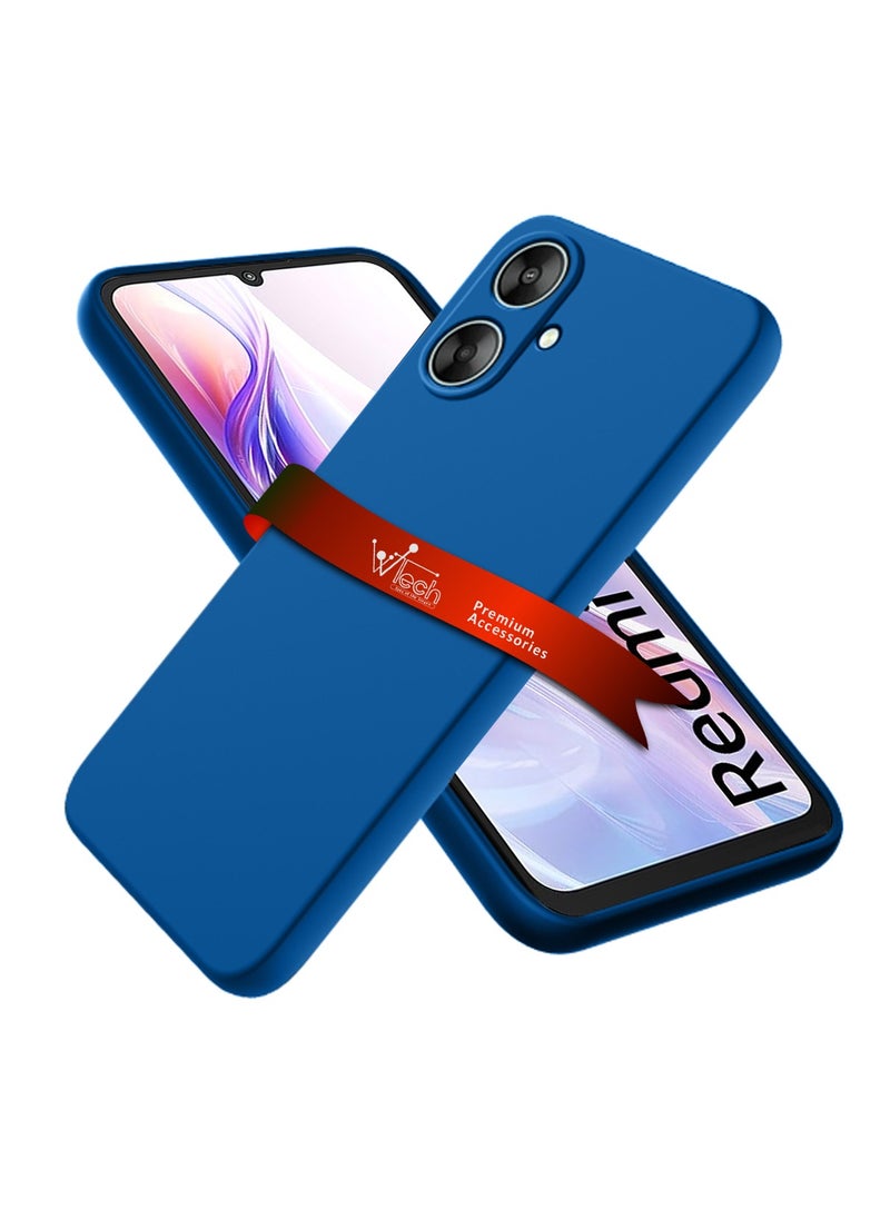 Wtech Xiaomi Redmi 13C 5G 2023 Premium Liquid Silicone Case Cover Navy Blue  - Image 1