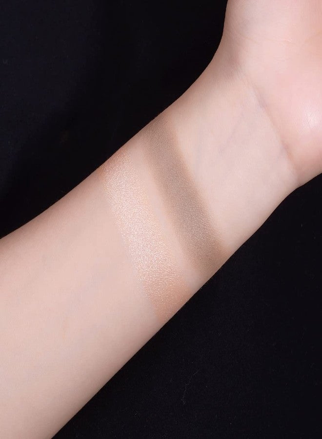 ELLESY Highlighter Makeup Palette Silky Texture Face Sculpting Highlighter Contouring Palette Lightweight Makeup Kit Grey Toned Natural Looking Contour Powder with brush-C01 - Image 3