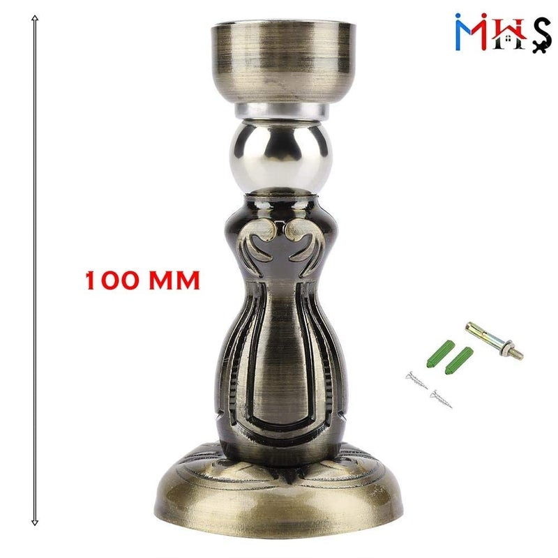 MHS Stainless Steel Magnetic Door Stopper Catcher Magnet Holder 360 Angle Hold with Screw Fittings Jiny Antique Pack of 2 - Image 2