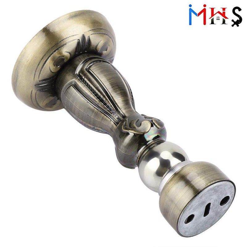 MHS Stainless Steel Magnetic Door Stopper Catcher Magnet Holder 360 Angle Hold with Screw Fittings Jiny Antique Pack of 2 - Image 3