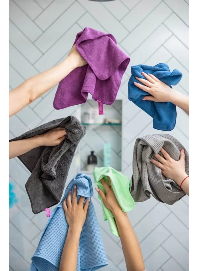 BLUBRAIN 5 Pack Microfiber Cleaning Cloth Multi Purposes Kitchen Towel Set (30 X 30 Cm) Super Absorbent Reusable Cleaning Towels - Kitchen Cloth - Image 4