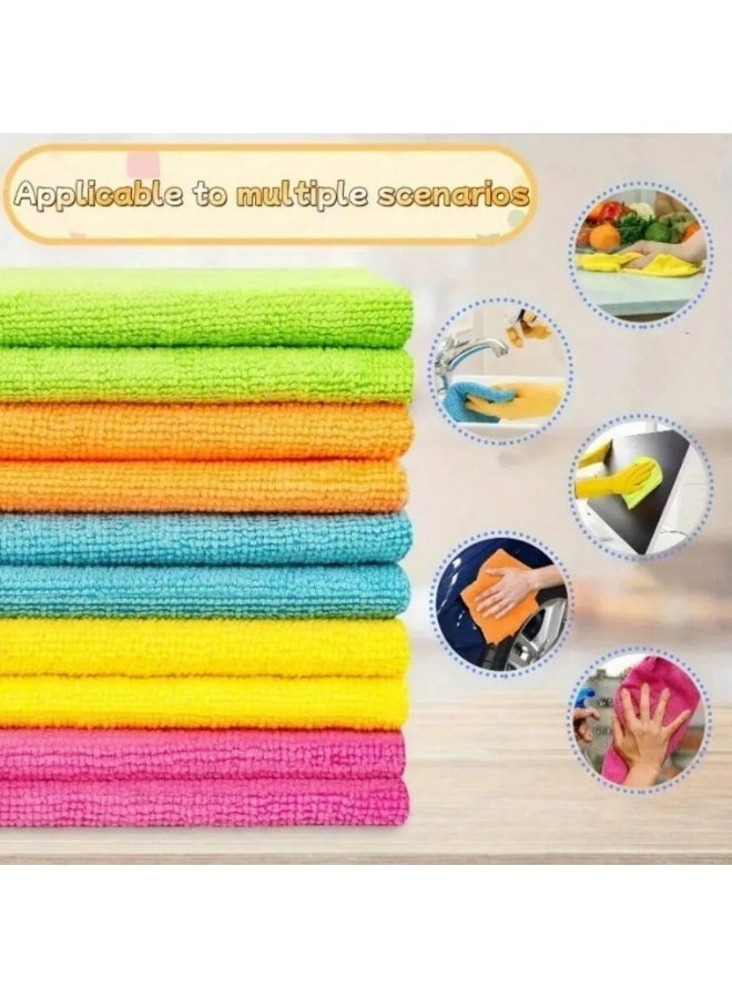 BLUBRAIN 5 Pack Microfiber Cleaning Cloth Multi Purposes Kitchen Towel Set (30 X 30 Cm) Super Absorbent Reusable Cleaning Towels - Kitchen Cloth - Image 5