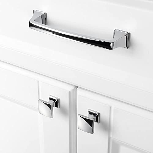 KOOFIZO Curved Square Top Cabinet Knobs - Polished Chrome Pull Handles (25mm /1 Inch), 10-Pack for Kitchen Cupboard Door, Bedroom Dresser Drawer, Bathroom Wardrobe Hardware - Image 4