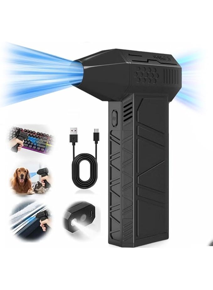 Handheld Turbo Jet Air Blower 130000 RPM High Speed Electric Air Duster for Deep Cleaning Dust Removal Car Interior Keyboard Camping and Outdoor Use Portable Cleaning Tool - Image 1