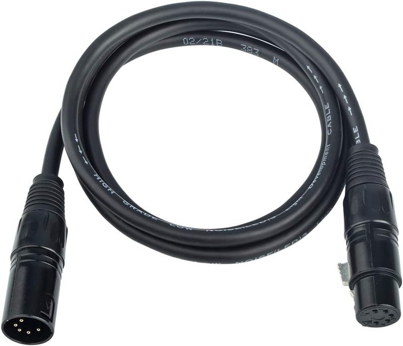 SiYear DMX-512 XLR 5 Pin Male to XLR 5 Pin Female DMX Lighting Cable(1.5M/5FT) - Image 4