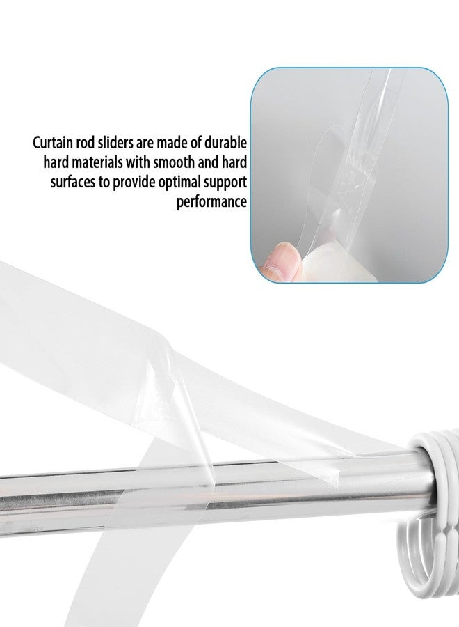 XLIUAX Curtain Rod Slide Smooth Tape, Clear Shower Curtain Rod Cover, Silent Curtains Ring Sliding Tape for Living Room Bathroom Shower Curtains Rods Smooth Sliding Noise Reduction, 1.2IN*16FT - Image 5