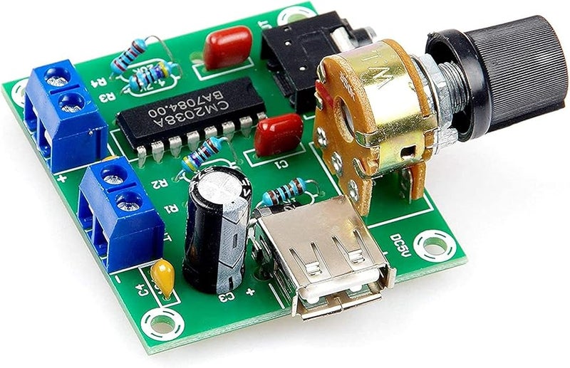 Green Mini Power Amplifier Board 5W 5W HiFi Two Channel USB 5V Audio Amplifier - Image 3