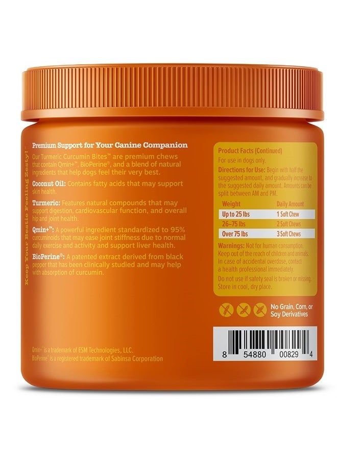 Turmeric Curcumin for Dogs - with 95% Curcuminoids for Hip & Joint + Arthritis Support - Digestive & Mobility + Immune Dog Supplement - with Organic Turmeric, Coconut Oil & BioPerine - 90 Chew Treats
