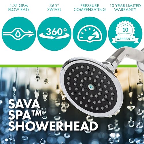 Niagara 1.5 GPM Sava Fixed-Mount Showerhead Finish: Chrome - Image 2