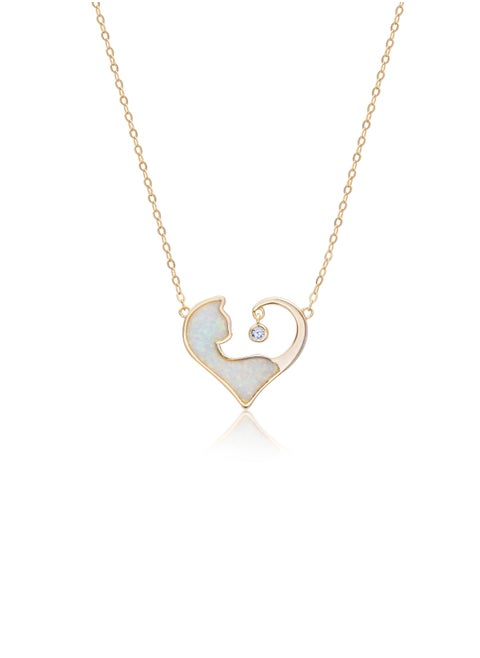 Pendant With Silver 925 , Zercon Stone and Mother of Pearl