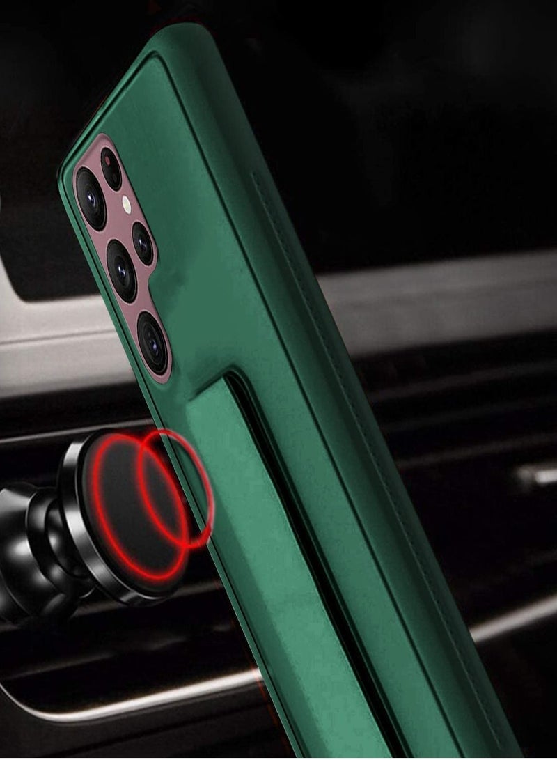 BORTONY Protective Case Cover With Finger Grip Stand and Mount Holder For Samsung Galaxy S22 Ultra - Image 3