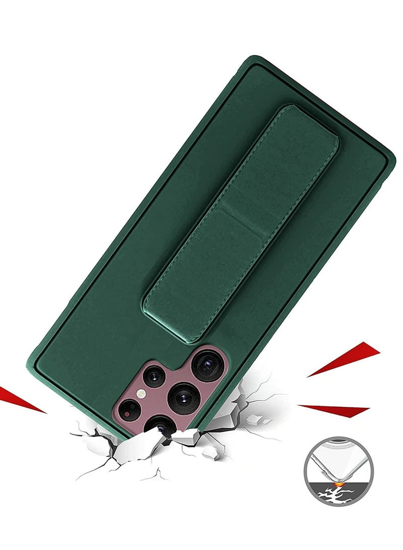 BORTONY Protective Case Cover With Finger Grip Stand and Mount Holder For Samsung Galaxy S22 Ultra - Image 1
