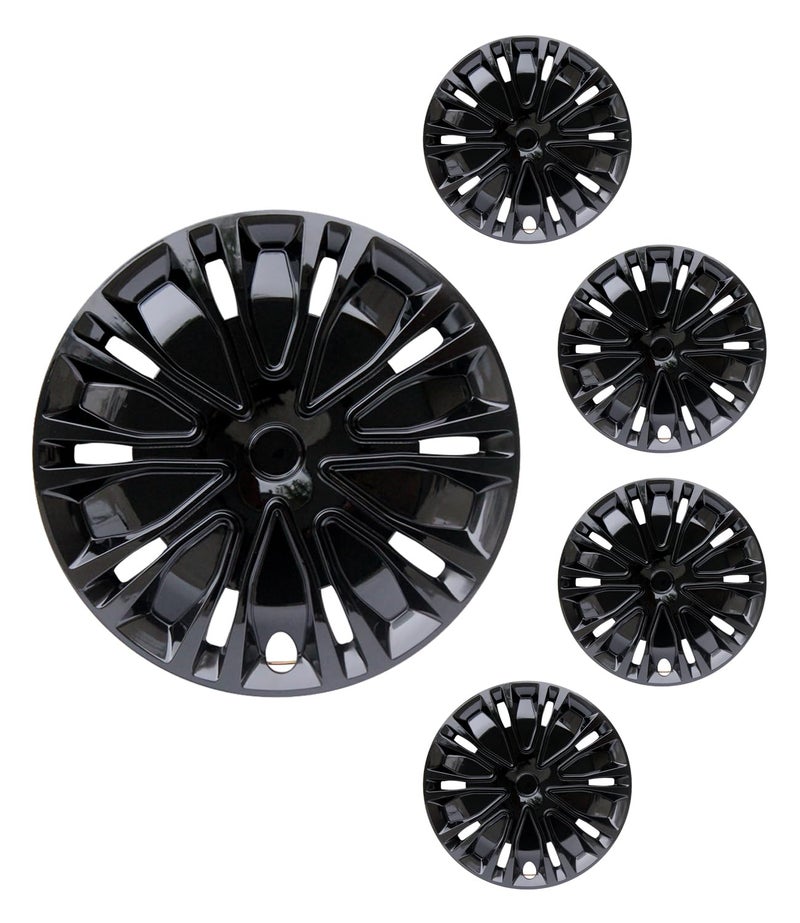 Aiqiying Hubcap Wheel Cover Replacement R15 Hub Caps UniversalFit Steel Wheel Rim Cover ABS Material Exterior Accessories for Car Truck SUV Set of 415inchBlack - Image 2
