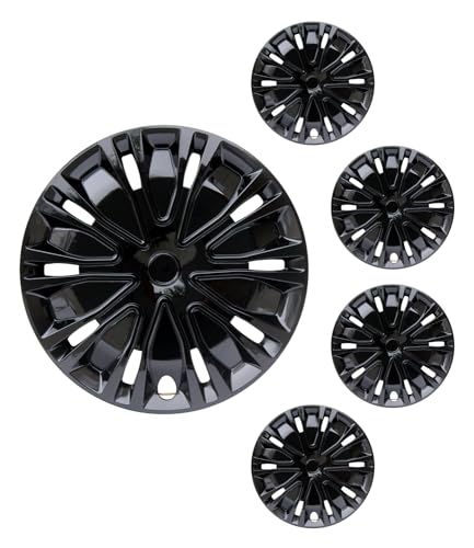 Aiqiying Hubcap Wheel Cover Replacement R15 Hub Caps UniversalFit Steel Wheel Rim Cover ABS Material Exterior Accessories for Car Truck SUV Set of 415inchBlack - Image 1