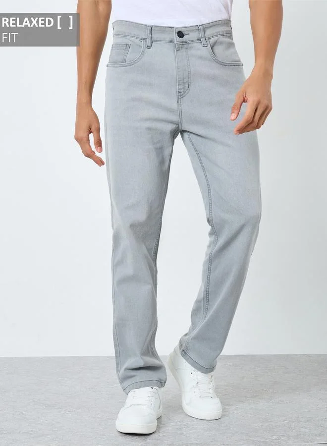Styli Men Mid Rise Relaxed Fit Jeans