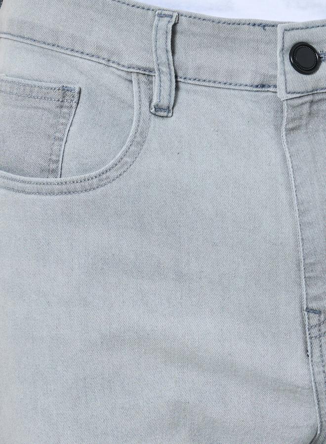 ستايلي جينز مشطوف فاتح بقصة مريحة - Image 3