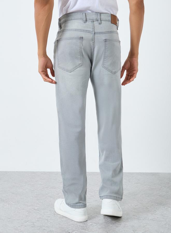 ستايلي جينز مشطوف فاتح بقصة مريحة - Image 4