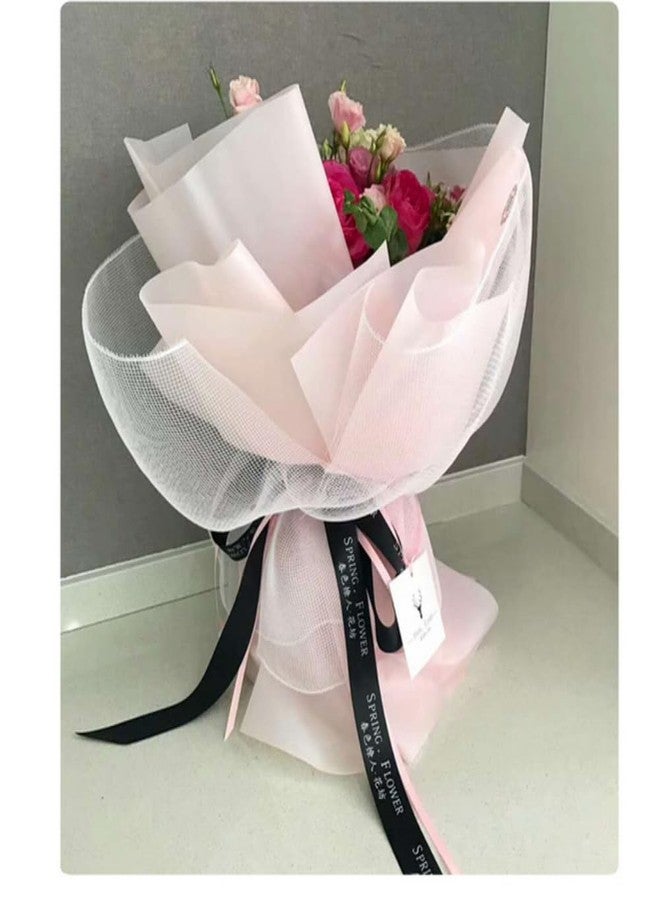 OPHRBU 20 Pcs Solid Color Flower Wrapping Paper, Waterproof Florist Floral Packaging, Bouquet Supplies, DIY Crafts, Gift Box Packaging for Wedding (Pink) - Image 5