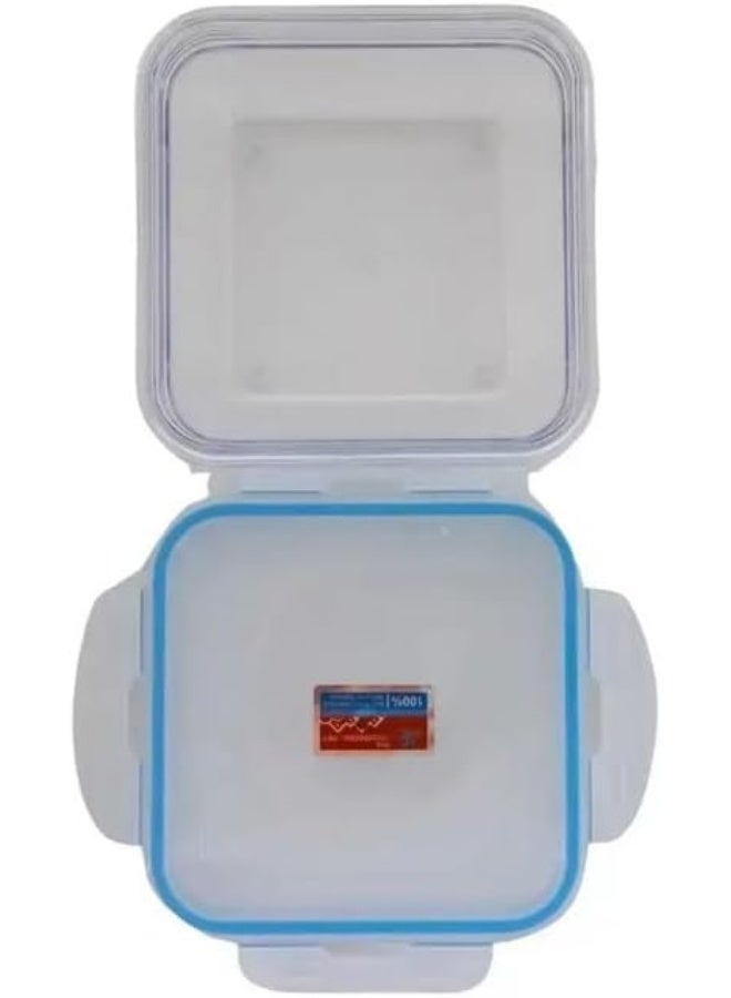Tingli Anti Leakage Clear Plastic Food Container Blue With Airtight Lid, Eco Friendly- 3pcs Set - Image 3