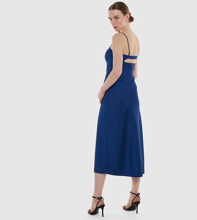 بي سي بي جي BCBG Back Cut Out Satin Dress