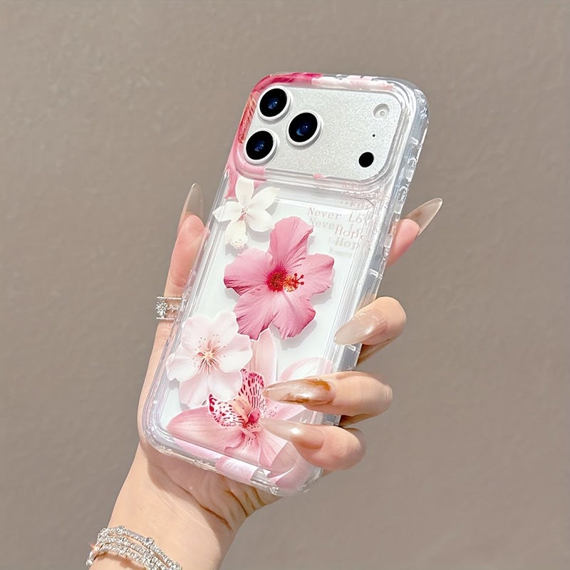 غطاء هاتف شفاف بتصميم بتلات متفتحة مقاوم للصدمات وناعم لهاتف iPhone 17 Air - Image 5