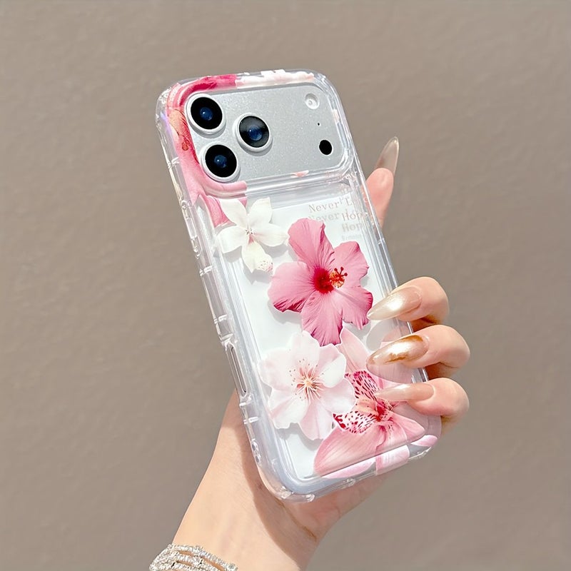 غطاء هاتف شفاف بتصميم بتلات متفتحة مقاوم للصدمات وناعم لهاتف iPhone 17 Air - Image 3