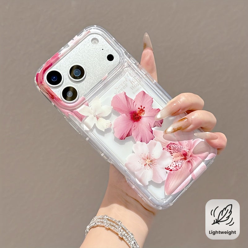 غطاء هاتف شفاف بتصميم بتلات متفتحة مقاوم للصدمات وناعم لهاتف iPhone 17 Air - Image 1