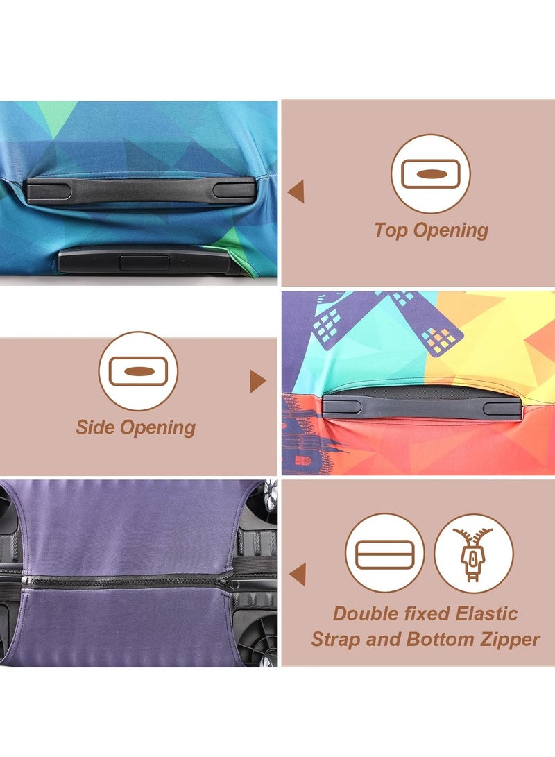 SYOSI غطاء حماية لحقائب السفر من Explore Land مناسب لحقائب السفر مقاس 27 بوصة في Modern City، مقاس M 23 مقاس 27 بوصة - Image 5