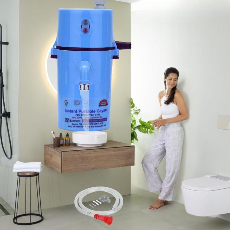 Drumstone DRUMSTONE 20 Instant Electric Water Geyser Unlimited Water Flow Mini Geyser Portable EnergyEfficient with ShockProof Design  - Image 2
