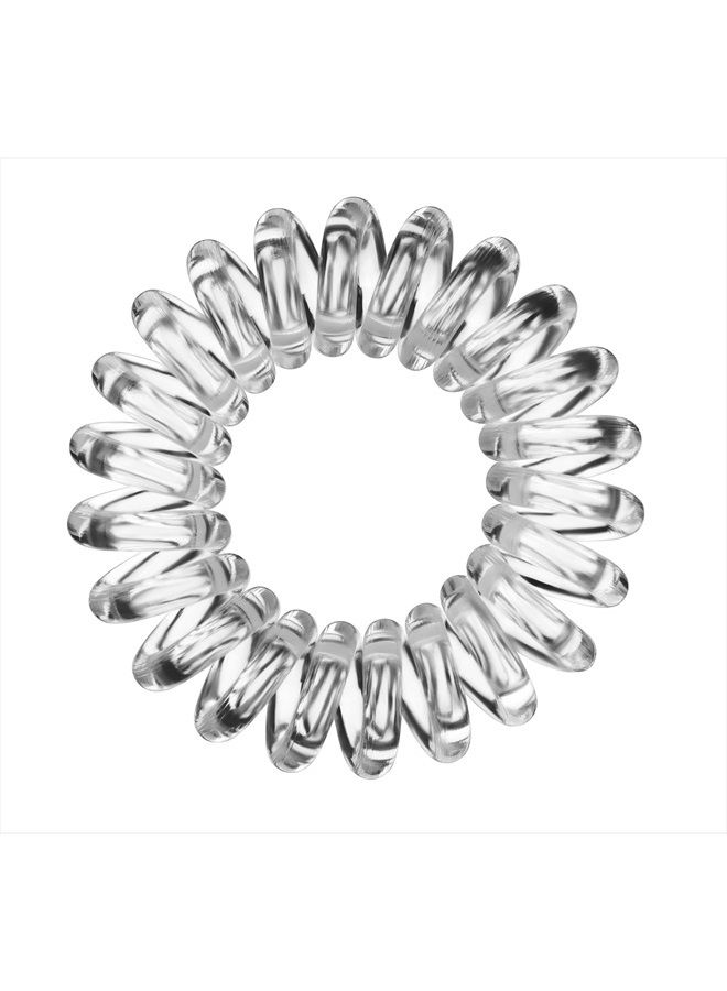 invisibobble Original Traceless Spiral Hair Ties with Strong Grip, Non-Soaking, Hair Accessories for Women - Crystal Clear , 3 Count (Pack of 1) - Image 5