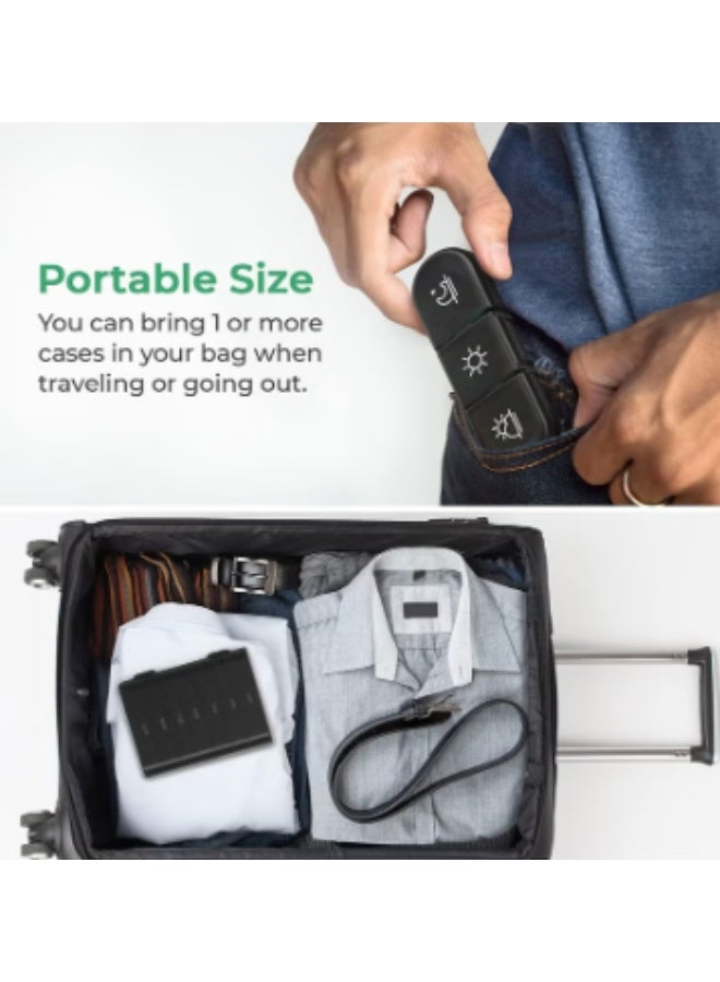 Seven days of the week 21 grid black pill box classification box portable pill box - Image 5