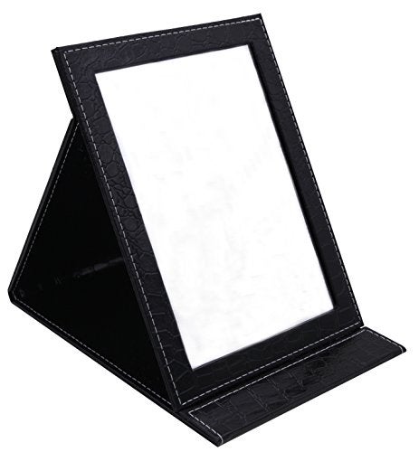 March 6th March 6th Famiry Large Portable Folding Mirror with Standing for Making Up, Black - Image 1