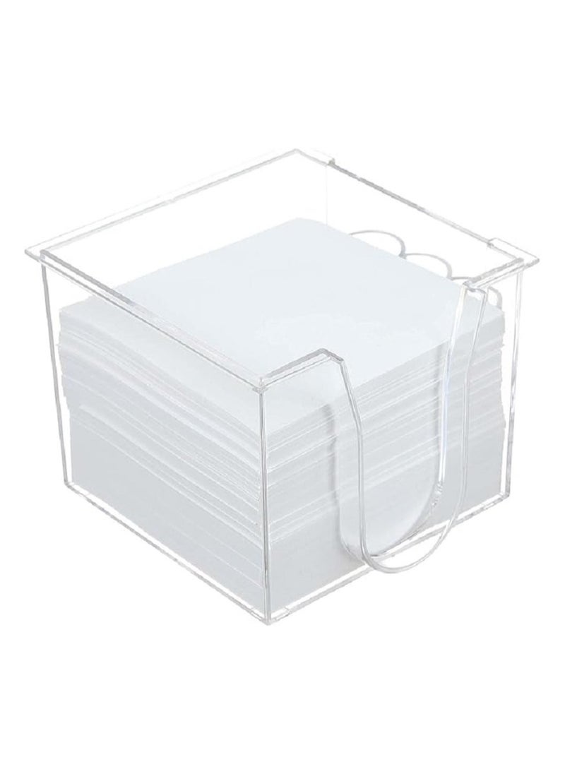 Generic Clear acrylic note and pen holder, stylish and modern design to organize your desk and keep essentials organized  - Image 2