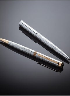 VERSACE Ballpoint Pen - Grey Barrel with Matching Clip and Medusa Top  - Image 5