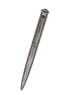 VERSACE Ballpoint Pen - Grey Barrel with Matching Clip and Medusa Top  - Image 1