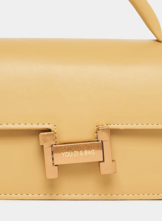 Styli Logo Detail Top Handle Bag with Adjustable Strap