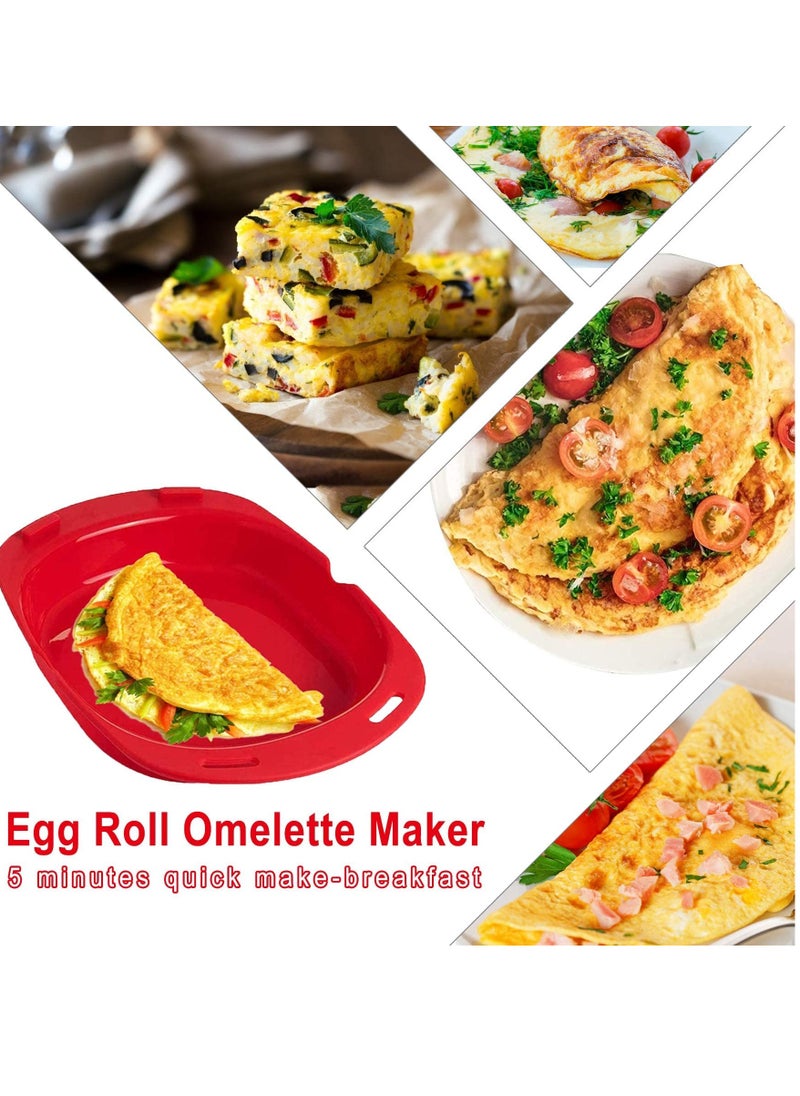 Silicone Omelette Maker, Non-Stick Microwave Egg Cooker, Oven Safe Egg Roll and Pancake Molds, Quick Egg Maker for Egg McMuffins (2PCS) - pzsku/ZBBAEA087EC59E80716F8Z/45/_/1729672590/46a65b4f-712e-4b53-9157-f8e282de623f