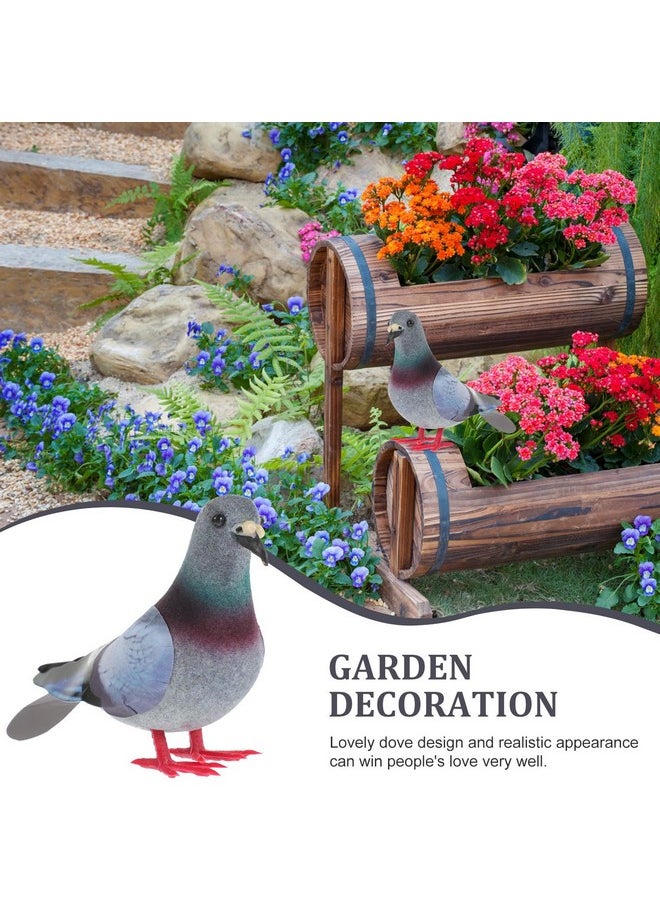 BESPORTBLE BESPORTBLE Simulation Pigeon, 2Pcs Artificial Foam Pigeon Lifelike Pigeon Fake Pigeon Mini Artificial Birds for DIY Crafts Seasonal Display Birdhouses Garden Home Decor  - Image 3