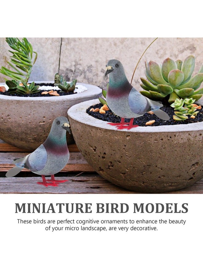 BESPORTBLE BESPORTBLE Simulation Pigeon, 2Pcs Artificial Foam Pigeon Lifelike Pigeon Fake Pigeon Mini Artificial Birds for DIY Crafts Seasonal Display Birdhouses Garden Home Decor  - Image 4