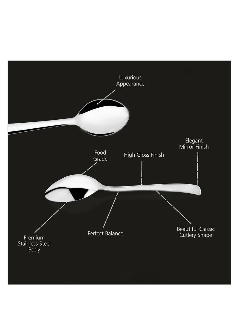 Kodenipr Club Stainless Steel Dinning, Dinner Spoons, Table Spoon Set of 12, Length 16cm (Medium Spoon) - Image 4